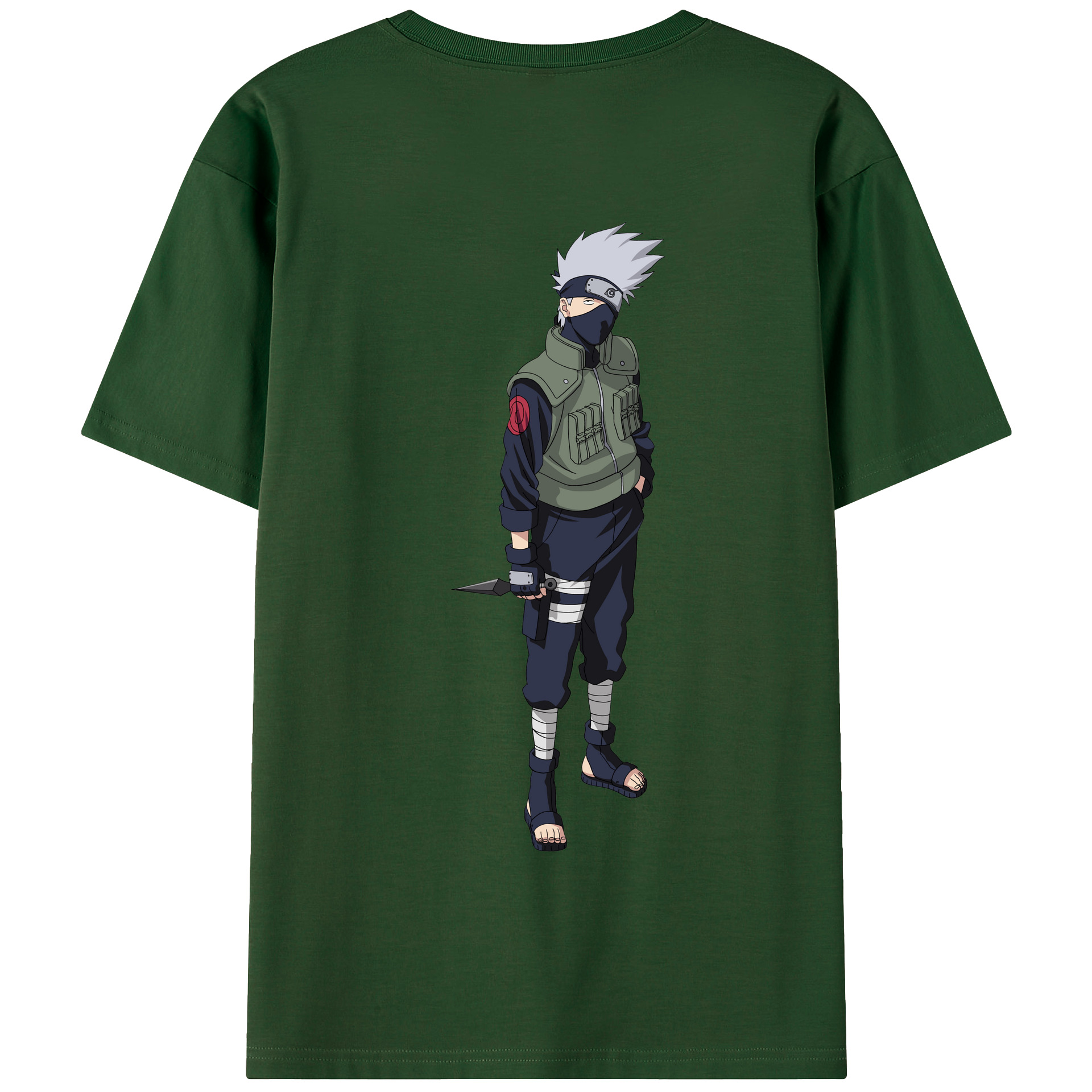 （画像用） NARUTO -ナルト- はたけ カカシ Hatake Kakashi 綿100％半袖Tシャツ（背面プリント）